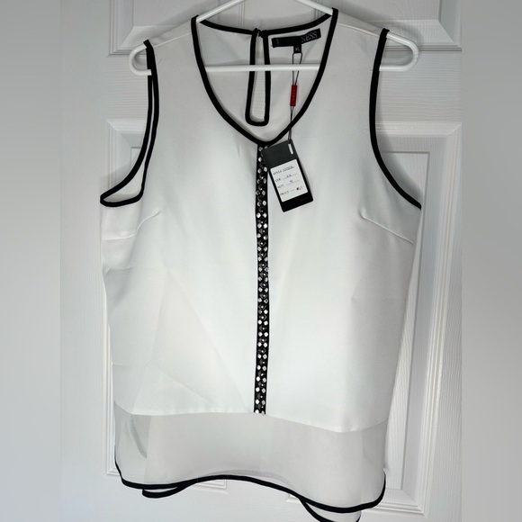 NESS NWT Sleeveless Beaded Blouse - Picture 1 of 5